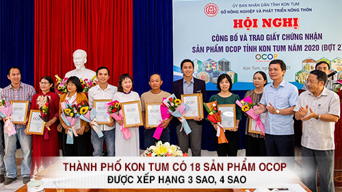 Thành phố Kon Tum có 18 sản phẩm OCOP được xếp hạng 3 sao, 4 sao
