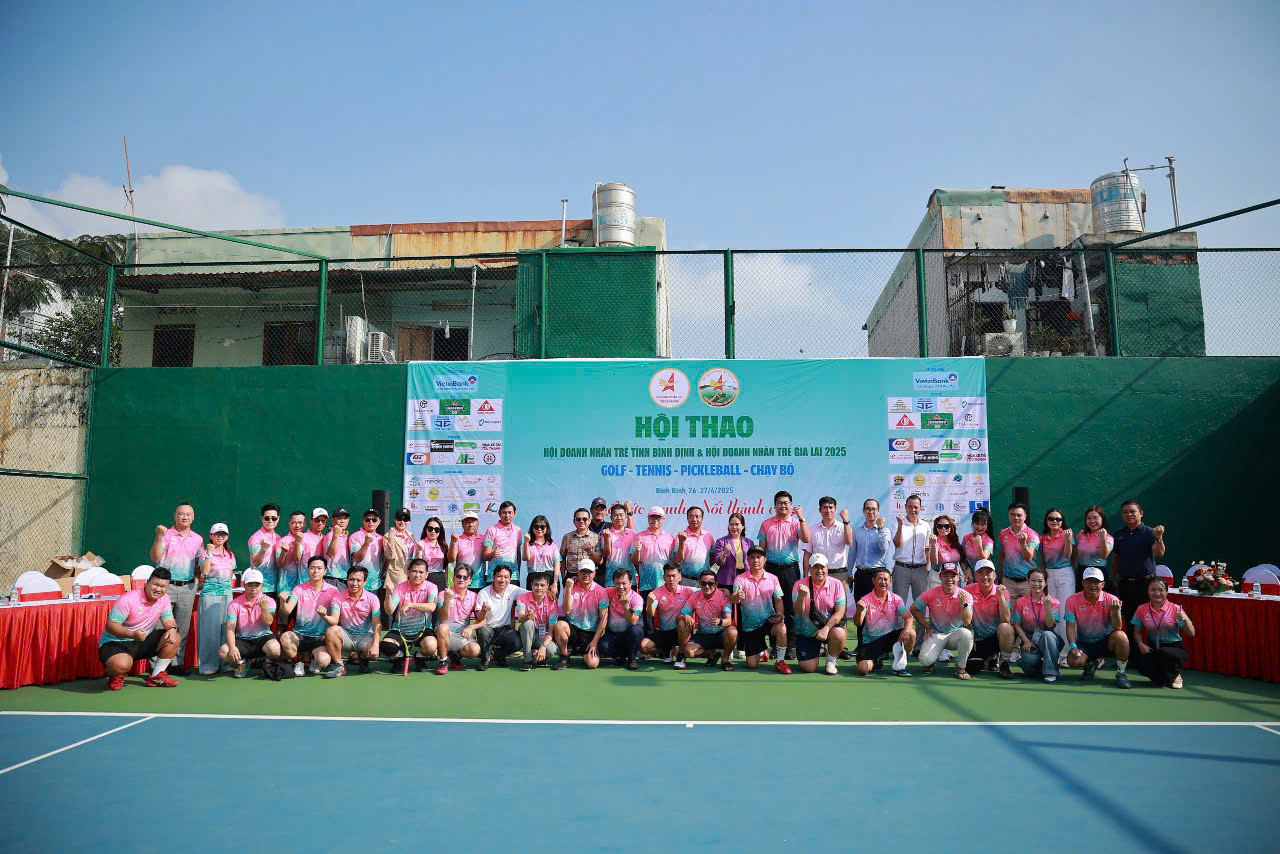 KHAI MẠC HỘI THAO HỘI DOANH NHÂN TRẺ TỈNH BÌNH ĐỊNH & HỘI DOANH NHÂN TRẺ GIA LAI 2025 (GOLF - TENNIS - PICKLEBALL - CHẠY BỘ)